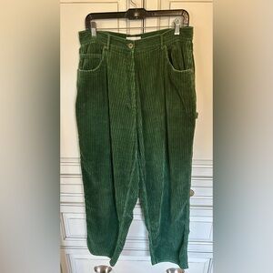 Vintage Women’s Christopher & Banks green corduroy pants size 14